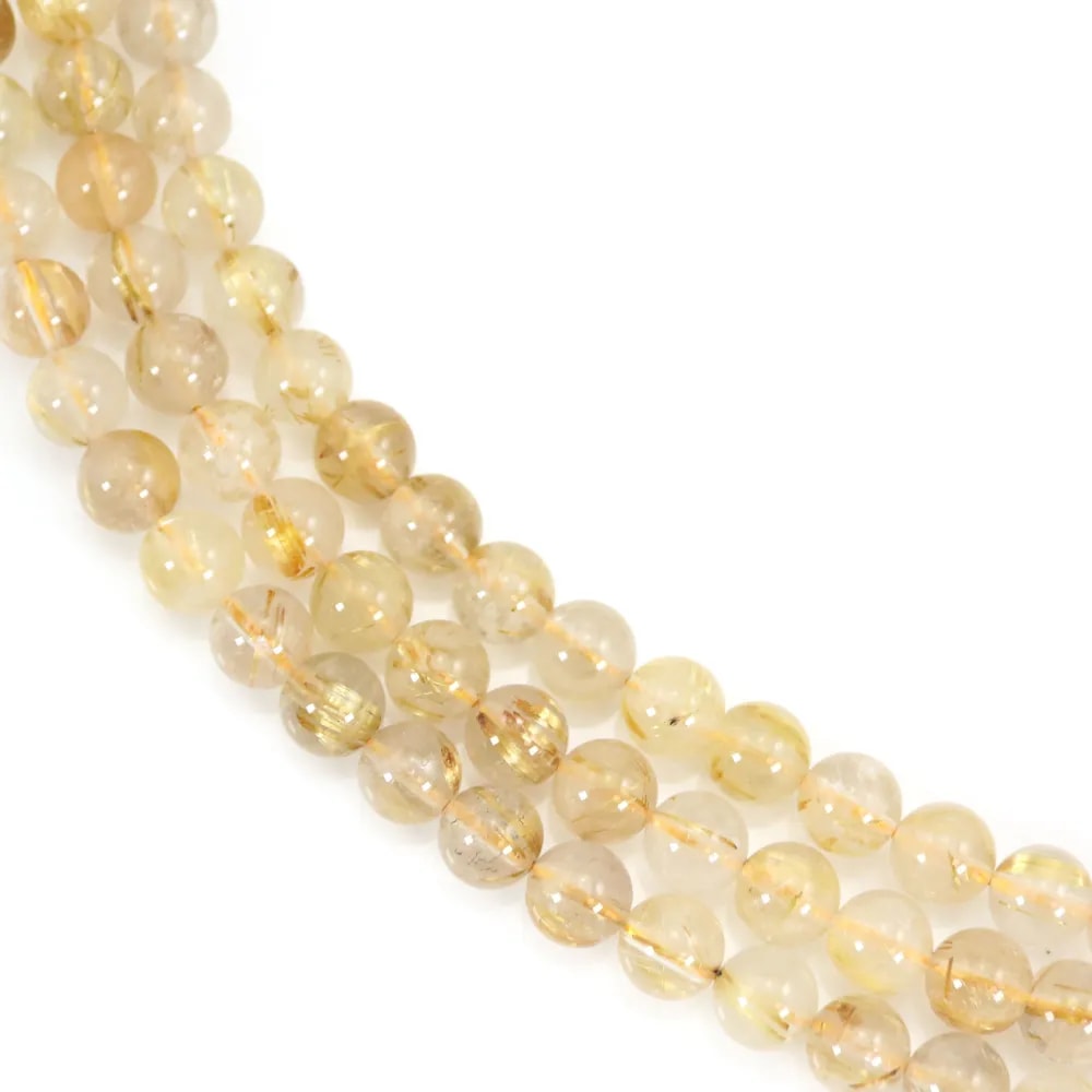 Rutile quartz round 6mm x 40cm