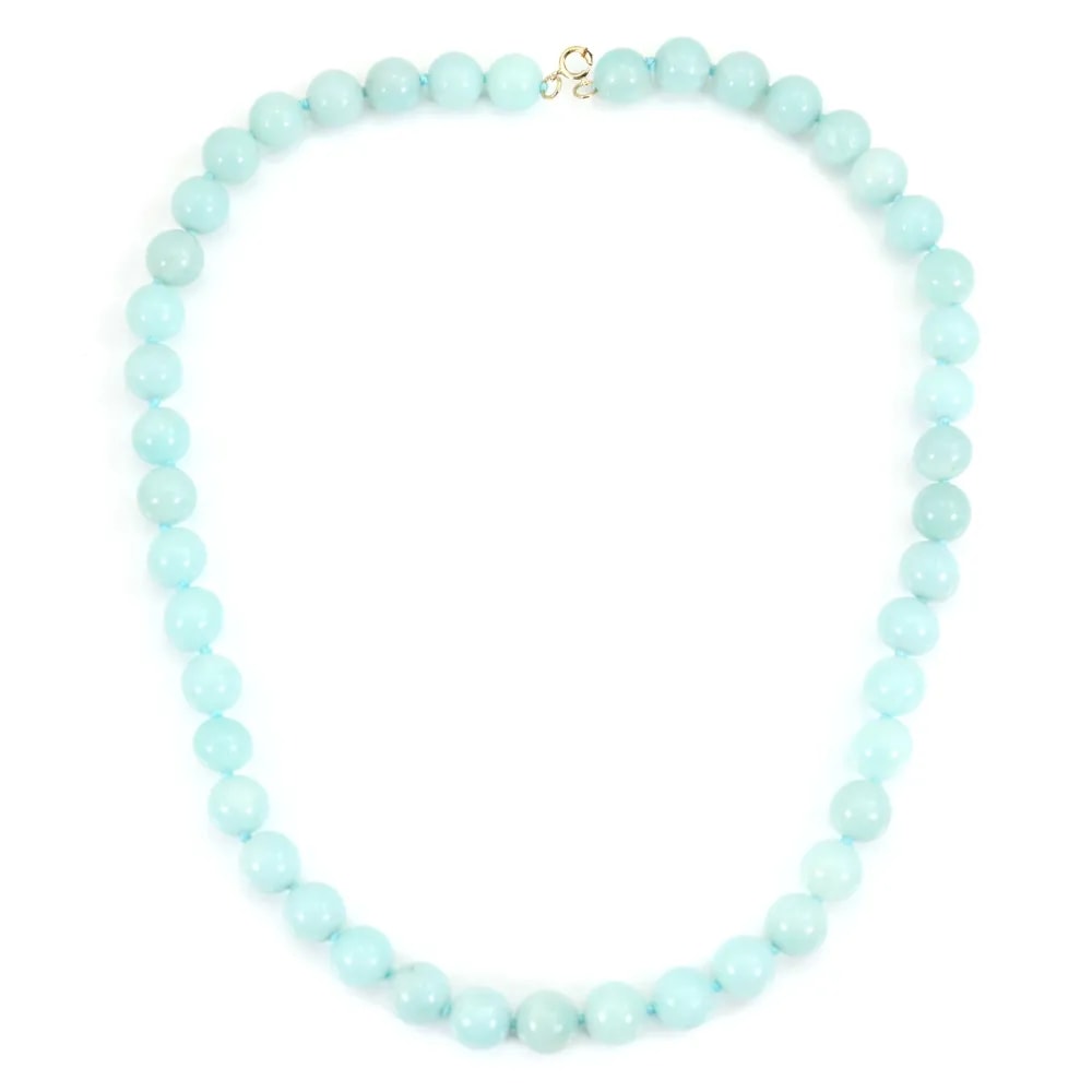 Collana di amazzonite rotonda 8mm x 1pc