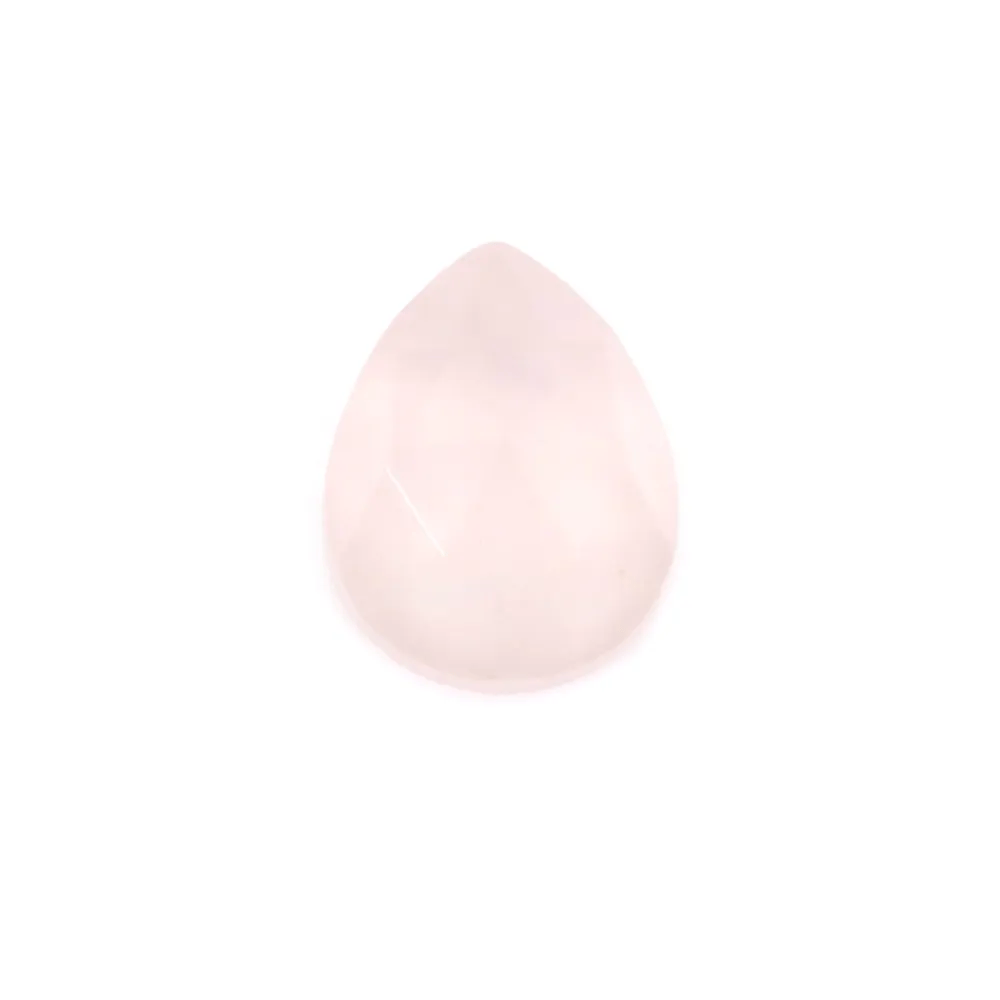 Cabochon Quartz rose goutte facetté 8x10mm x 1pc