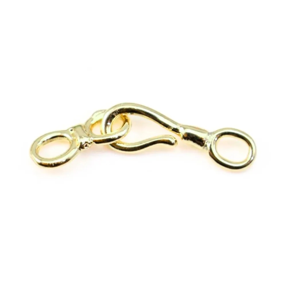 Fermoir Plaqué par "flash" or sur laiton 5x20mm x 1pc