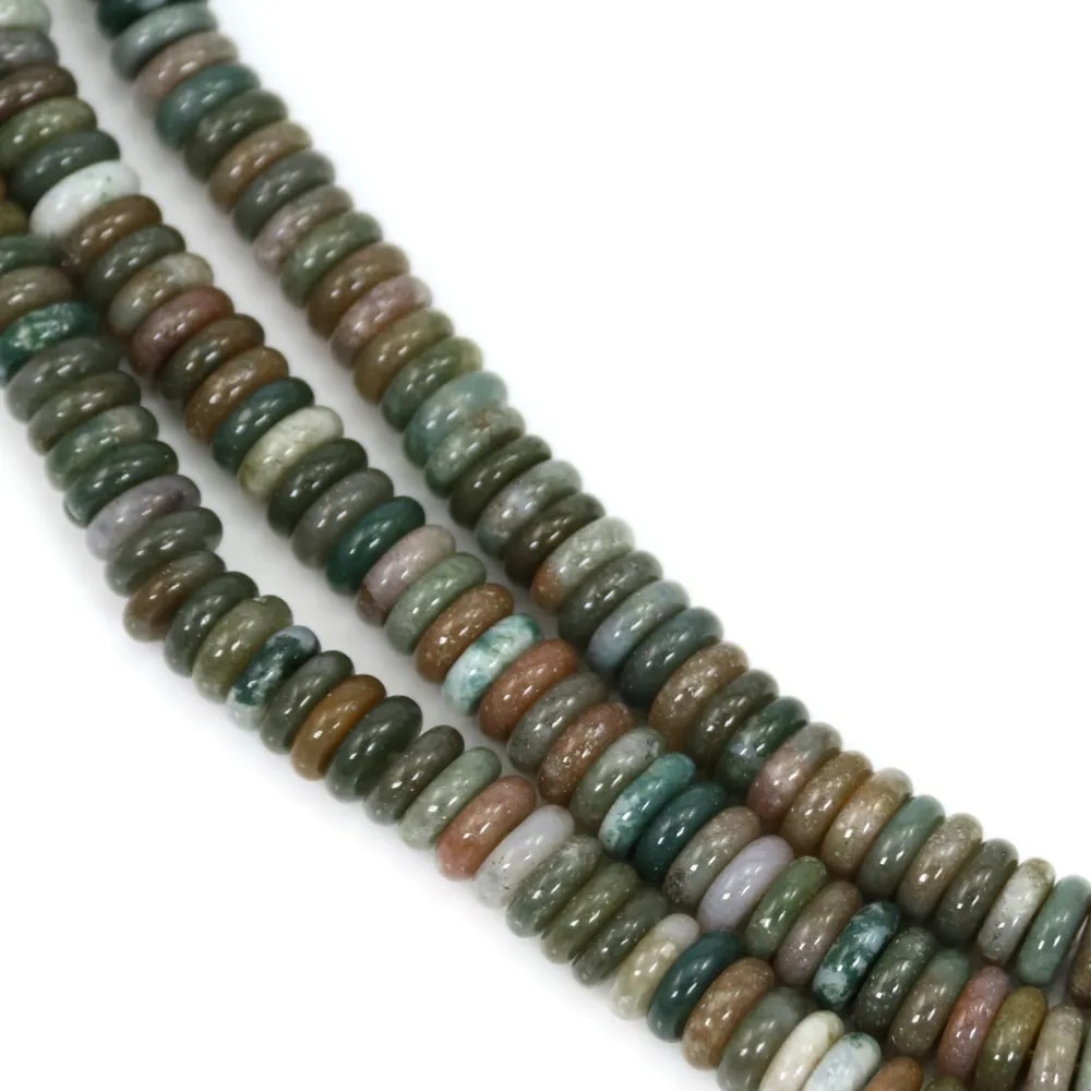 Indian agate heishi 2x6mm x 39cm