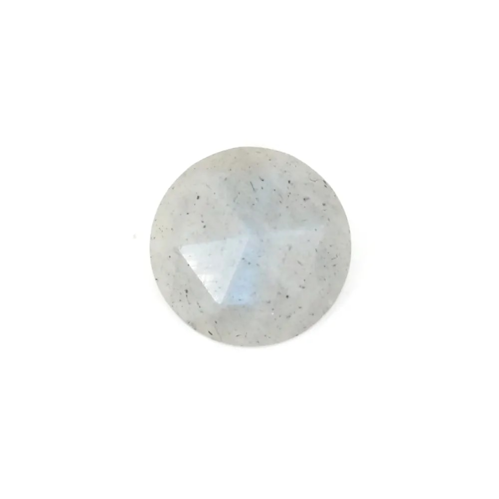 Labradorite sfaccettata rotonda cabochon 10 mm x 1 pz