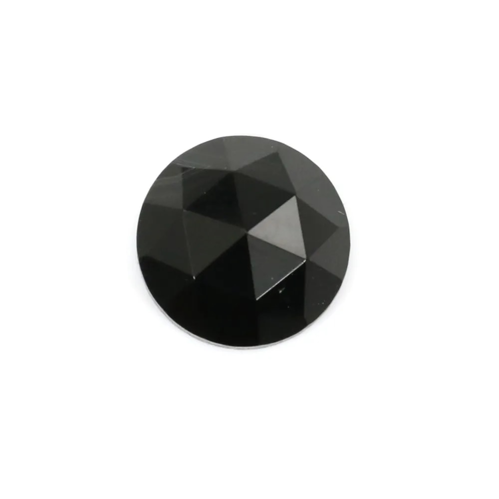 Cabochon tondo sfaccettato di ossidiana 10 mm x 1 pz