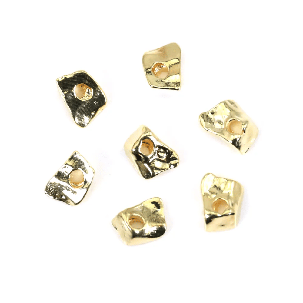 Perle Pépite 6mm - Doré sur laiton x 10pcs
