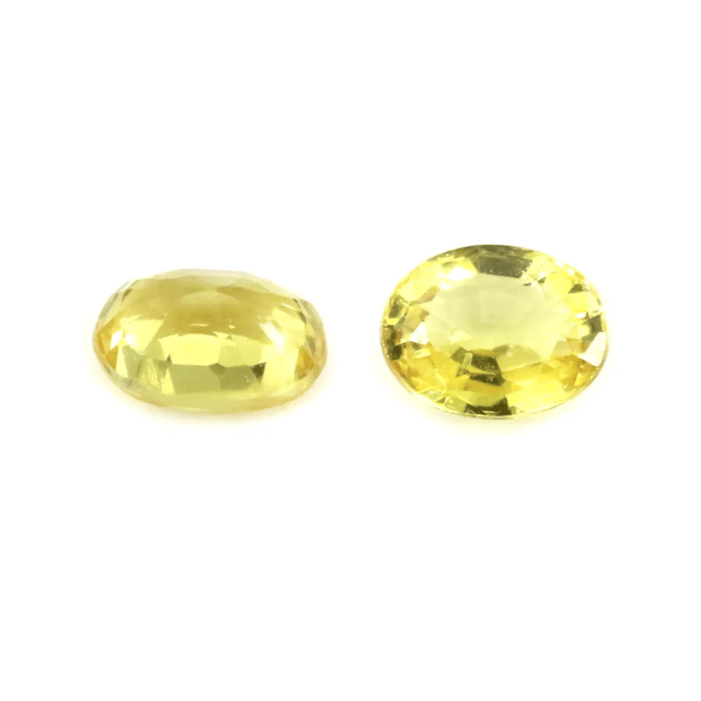 Saphir jaune à sertir, taille ovale 3x4mm x 1pc