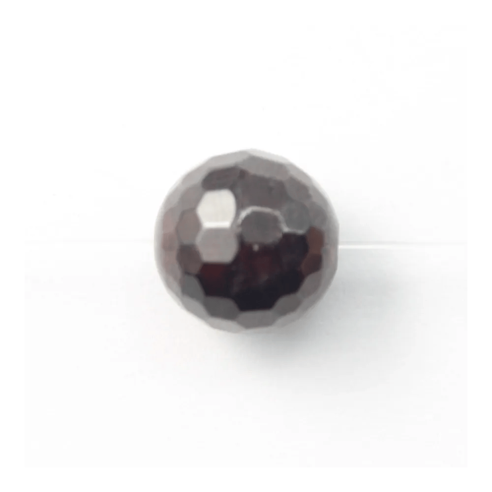Grenat Rond Facette  4mm x 10pcs