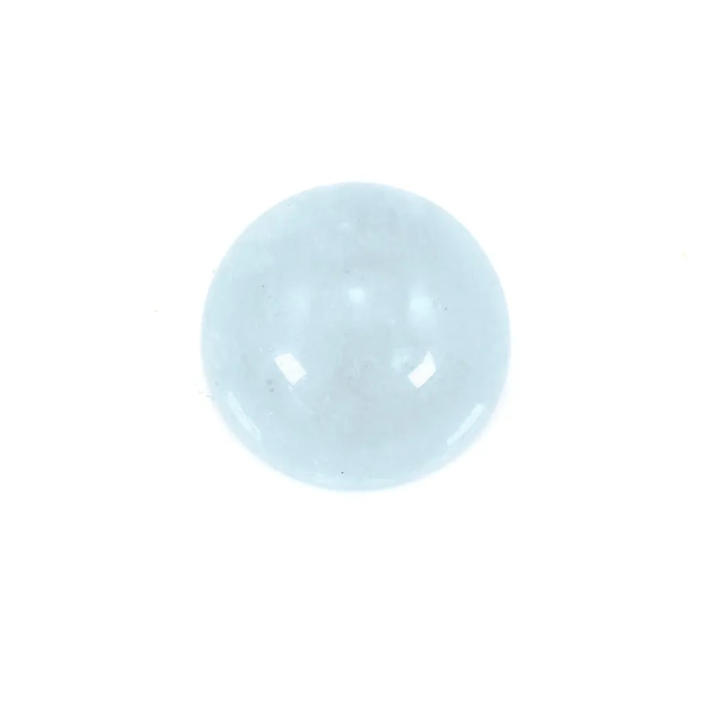 Cabochon aigue marine rond 10mm  x 1pc