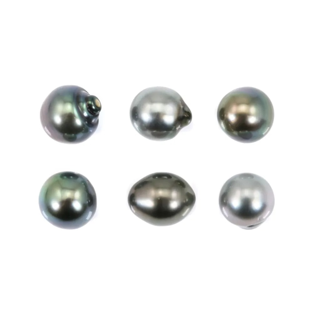 Perle tahiti semi-ronde 9.5-10.5mm x6