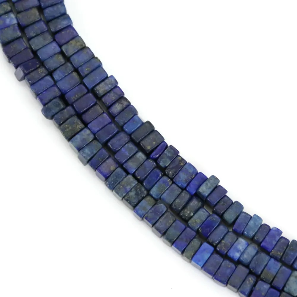 Lapis Lazuli rondelle carré 2x4mm x 39cm
