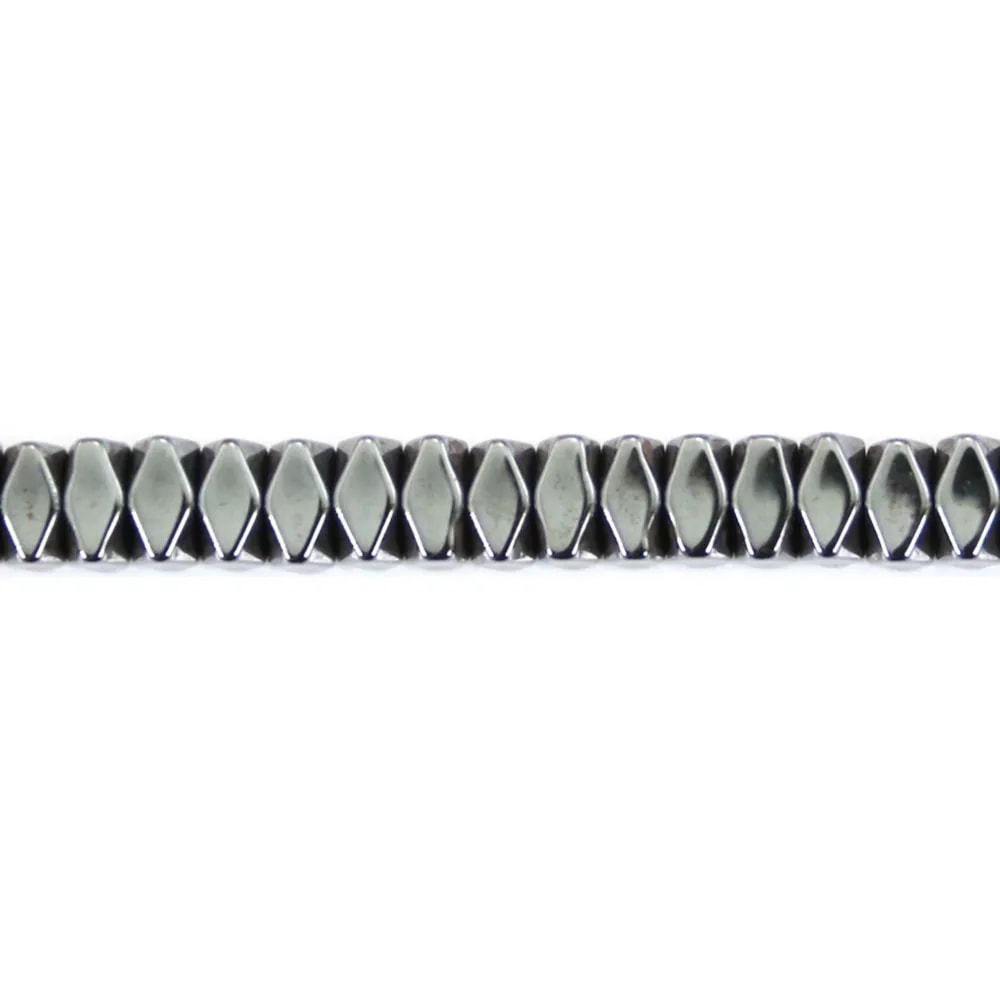 Hématite rondelle carré facetté 2x4mm x 40cm