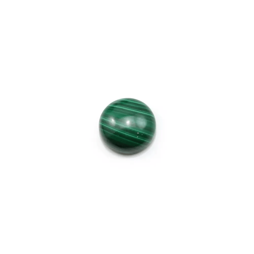 Cabochon malachite rond 4mm  x 1pc