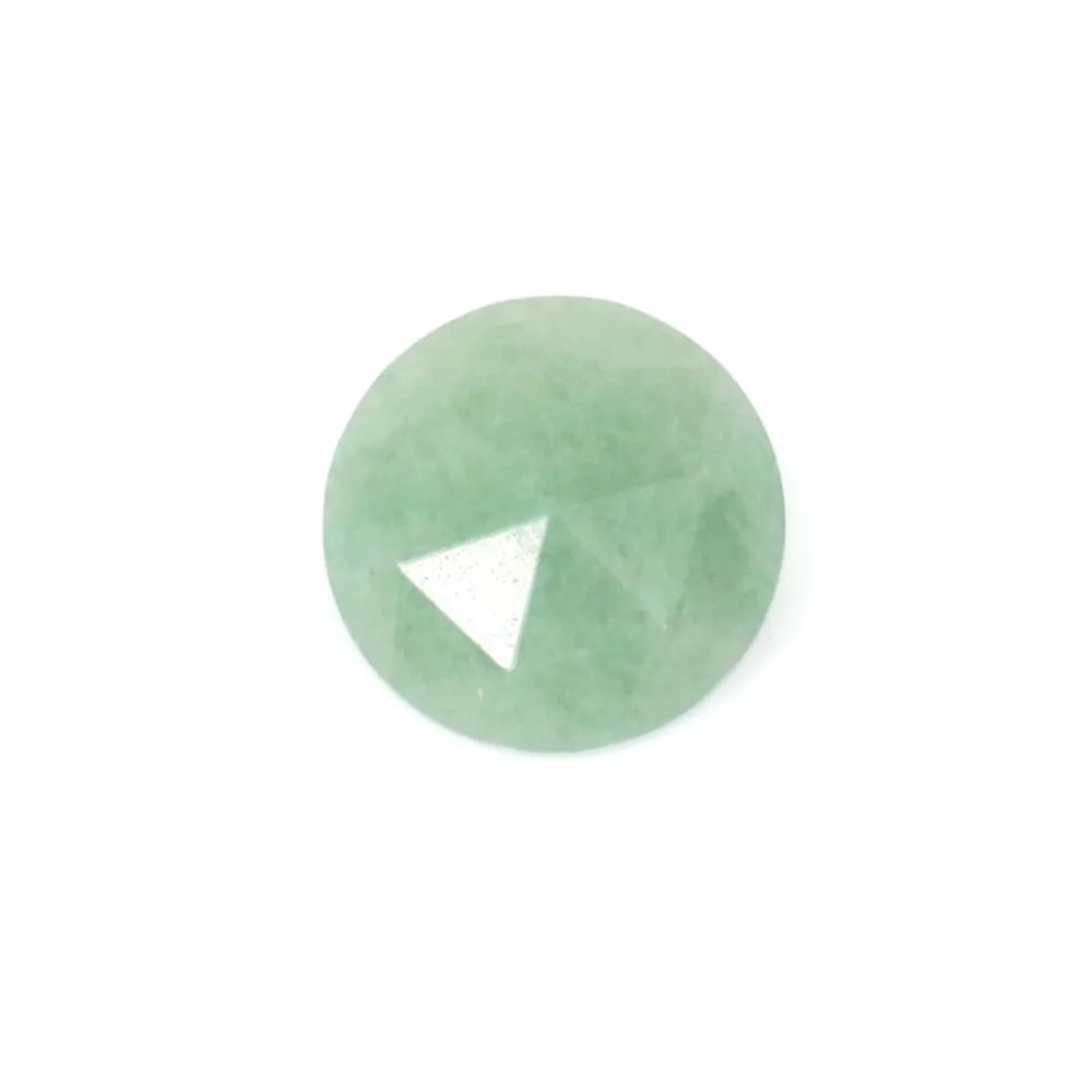 Aventurina sfaccettata rotonda cabochon 10 mm x 1 pz
