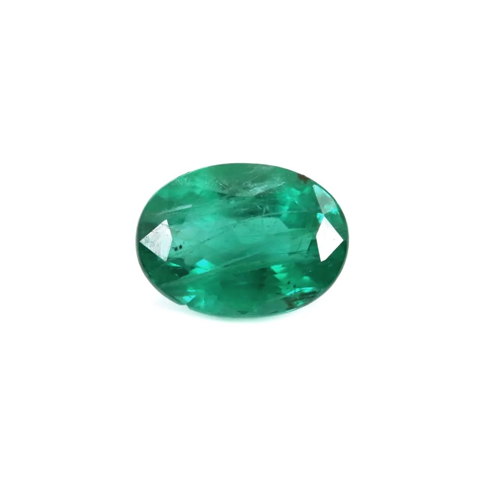 Emeraude à sertir, taille ovale 4-6 x 6-8mm x 1pc