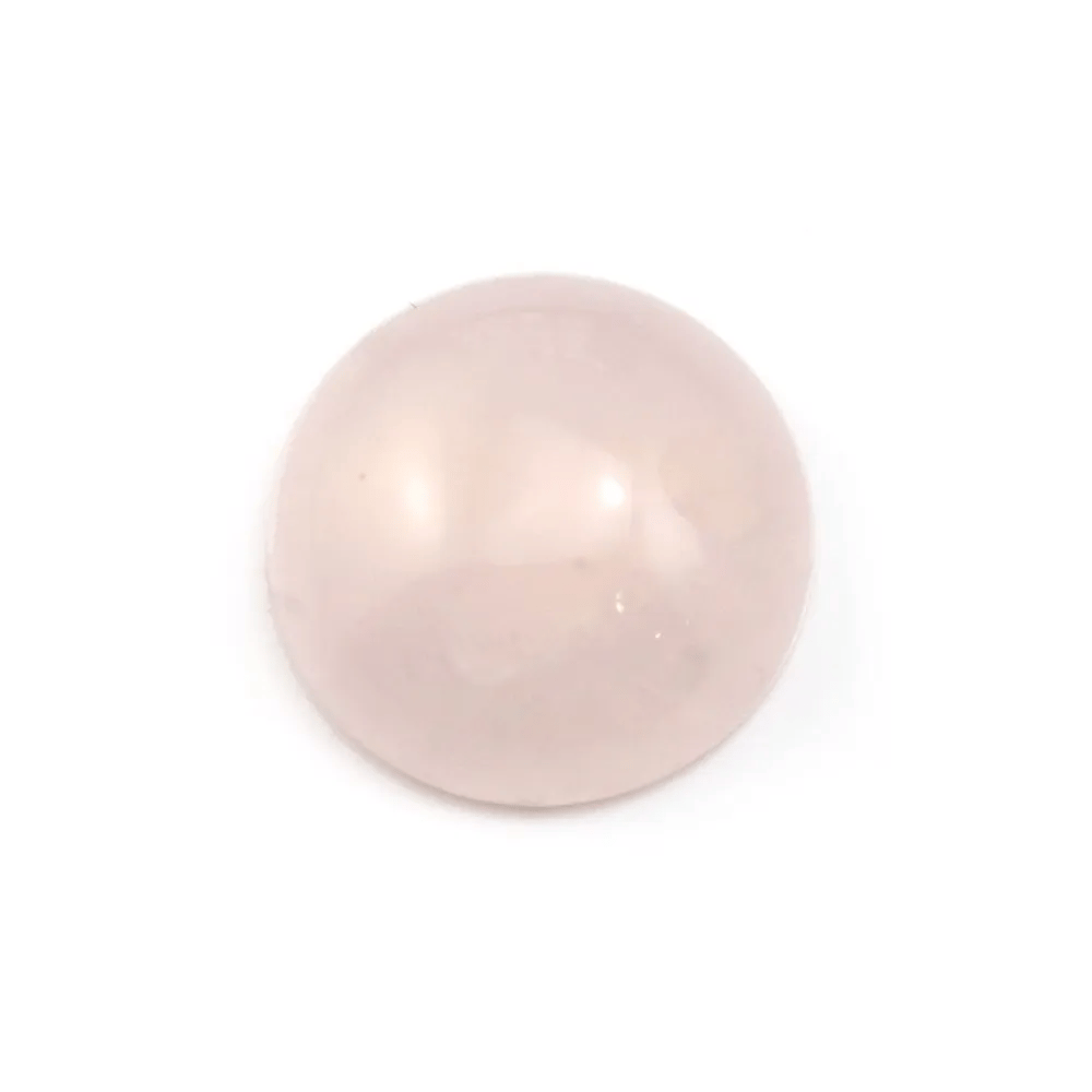 Cabochon Quartz Rose Rond-plat 14mm x 4pcs