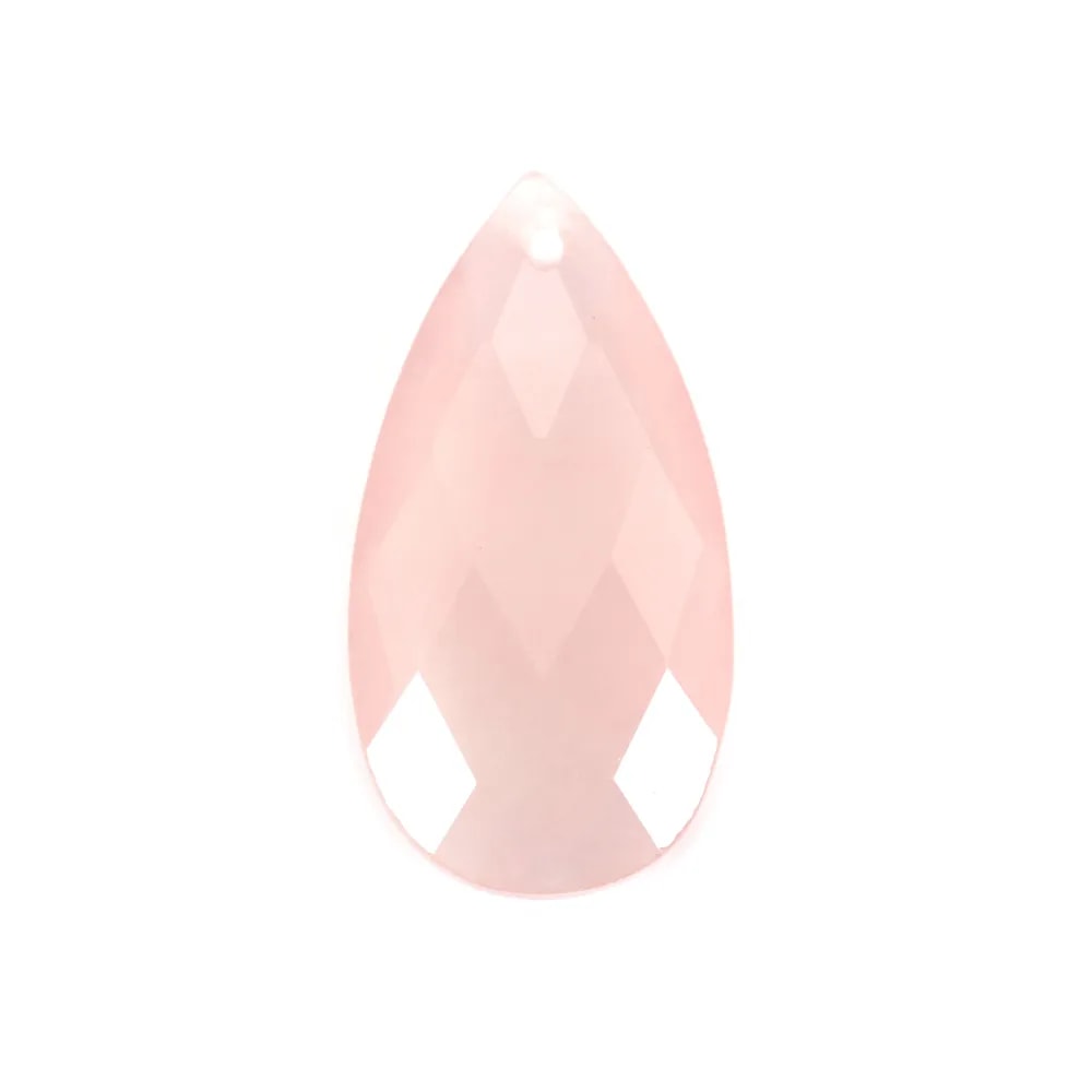 Pendentif Quartz rose goutte facetté 13x25mm x 1pc