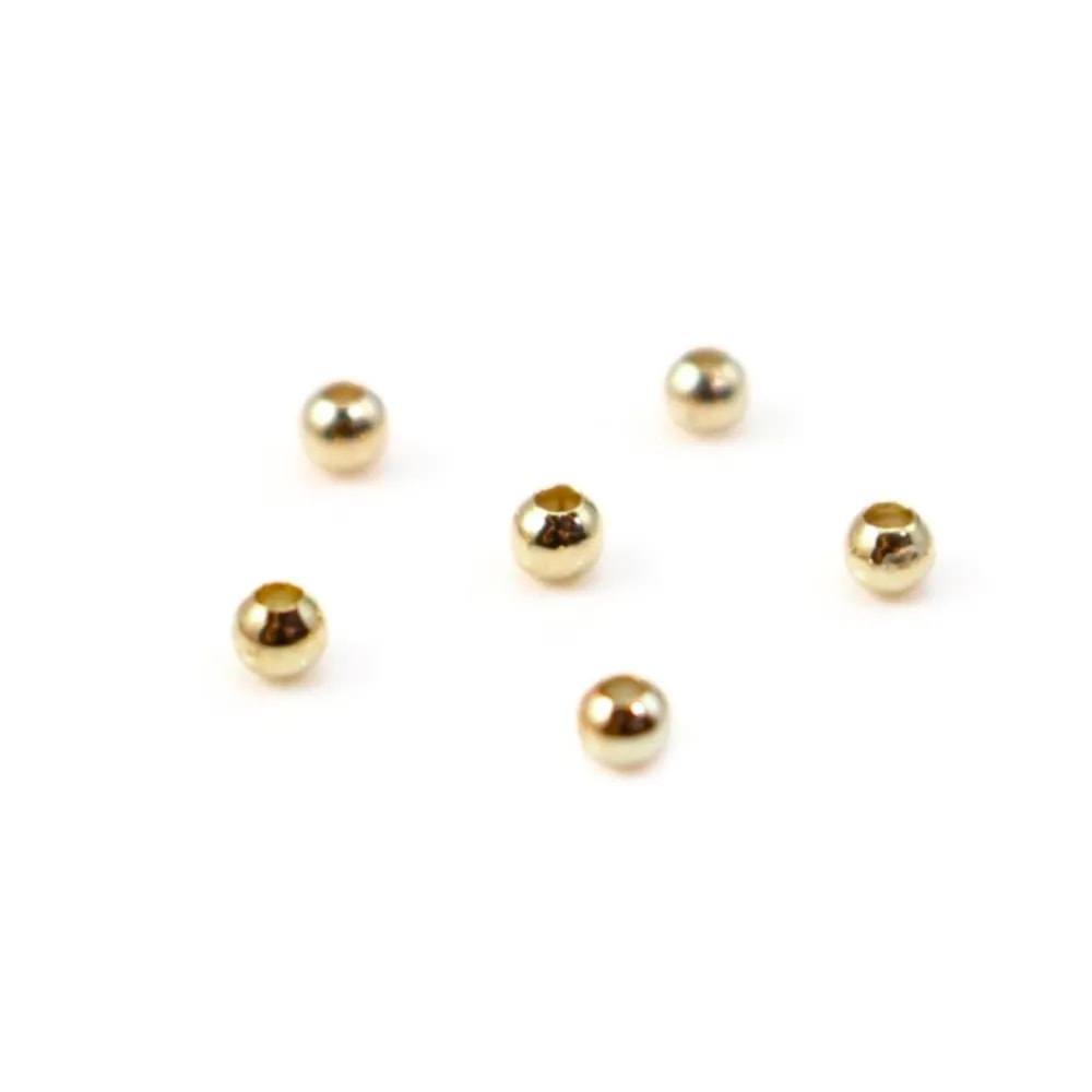 Boule Plaquée par "flash" or sur laiton 1.6x4mm x 20pcs