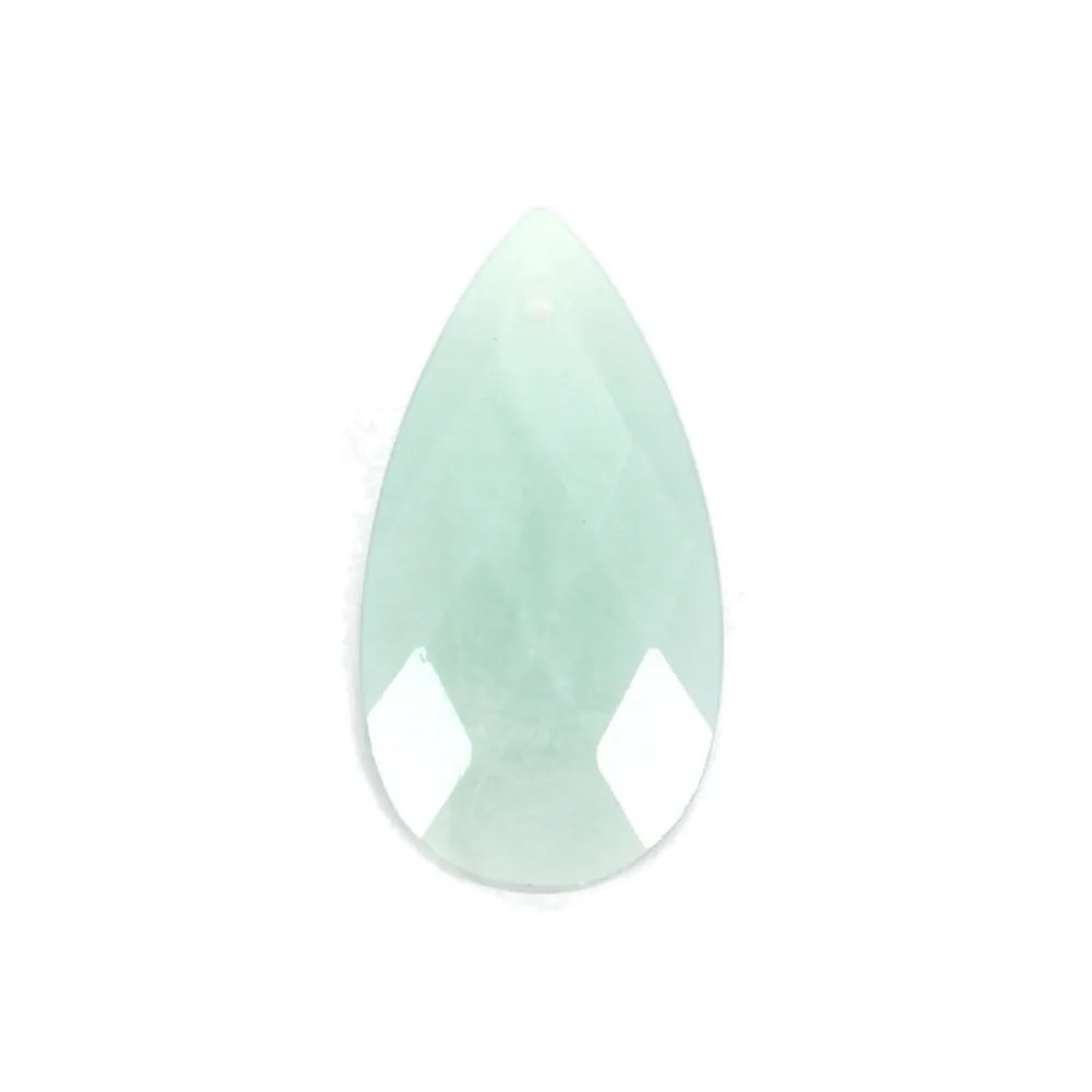 Amazonit-Anhänger Tropfen facettiert 13x25mm x 1pc