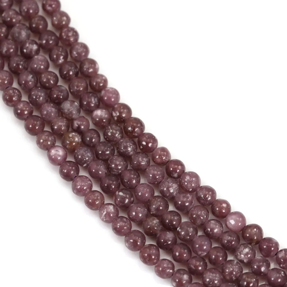 Lepidolite rotonda 4 mm x 40 cm