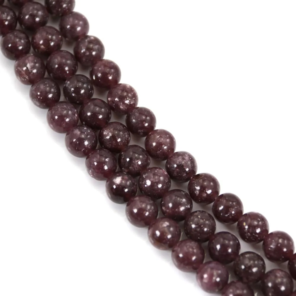 Lépidolite rond 6mm x 40cm