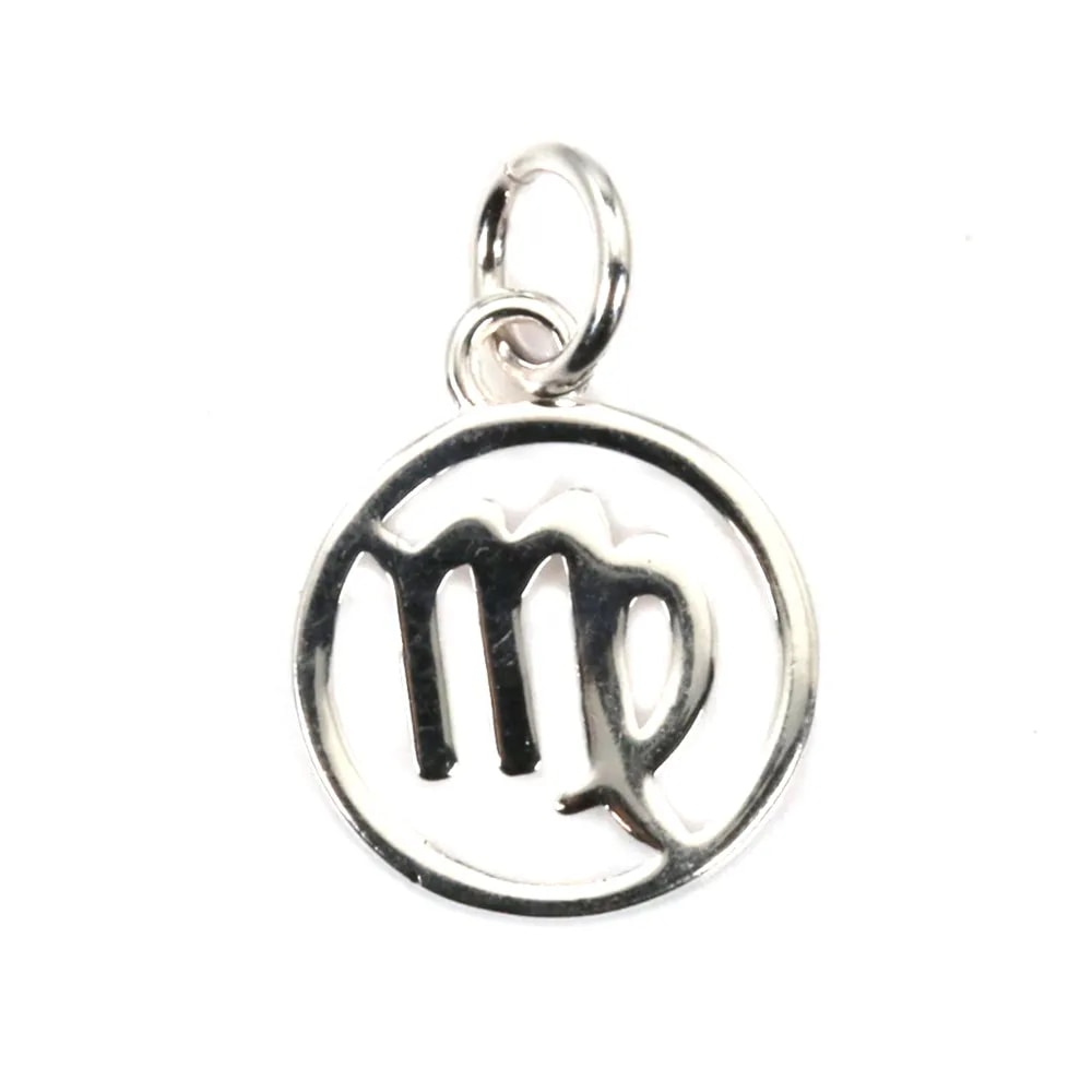 Charm signo astrológico 10x15mm - Virgem - Prata 925 x 1pc