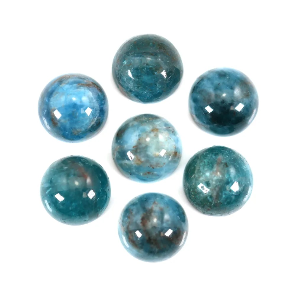 Cabochon Apatite rond 8mm x 1pc