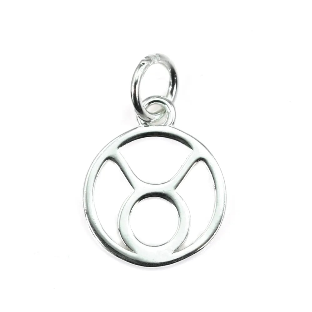 Charm signo astrológico 10x15mm - Touro - Prata 925 x 1pc