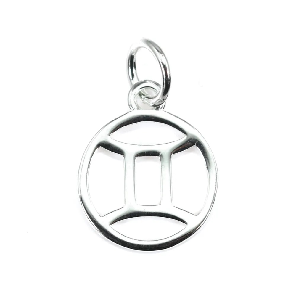 Charm signo astrológico 10x15mm - Gémeos - Prata 925 x 1pc