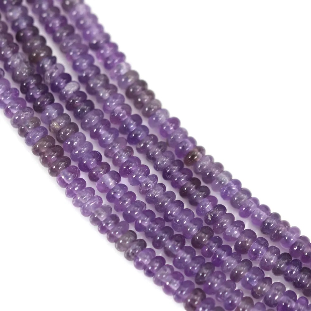 Ametista redonda - Heishi - 2x4mm x 39cm