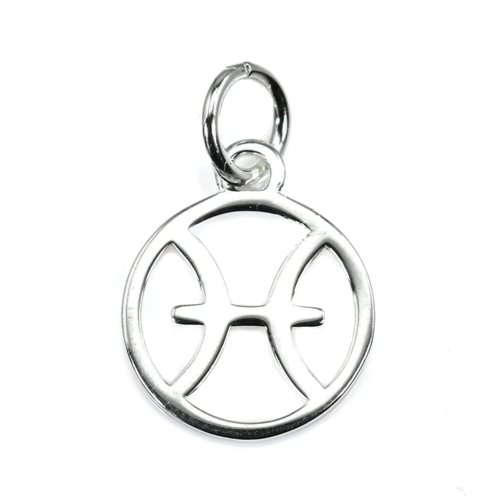 Sternzeichen Charm 10x15mm - Fische - 925er Silber x 1St