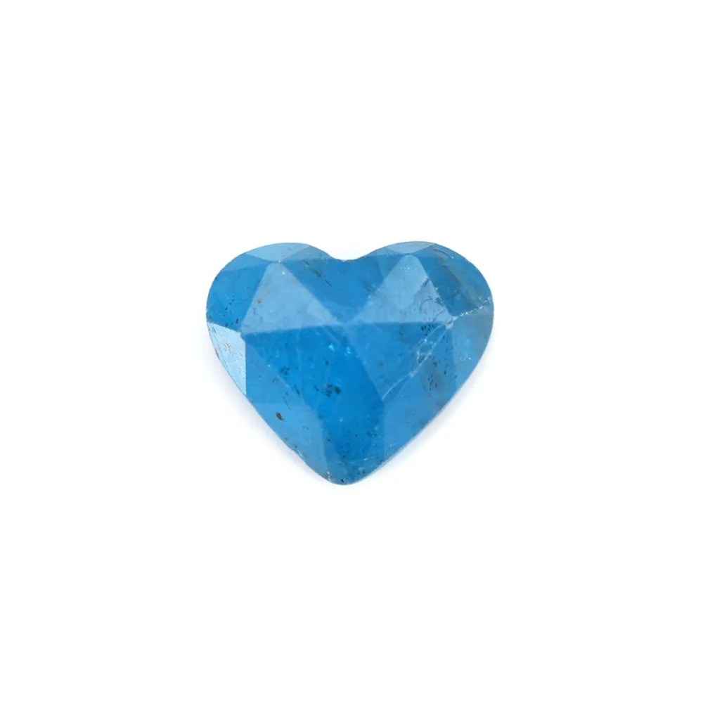 Apatite sfaccettata cuore cabochon 9x10mm x 1pc