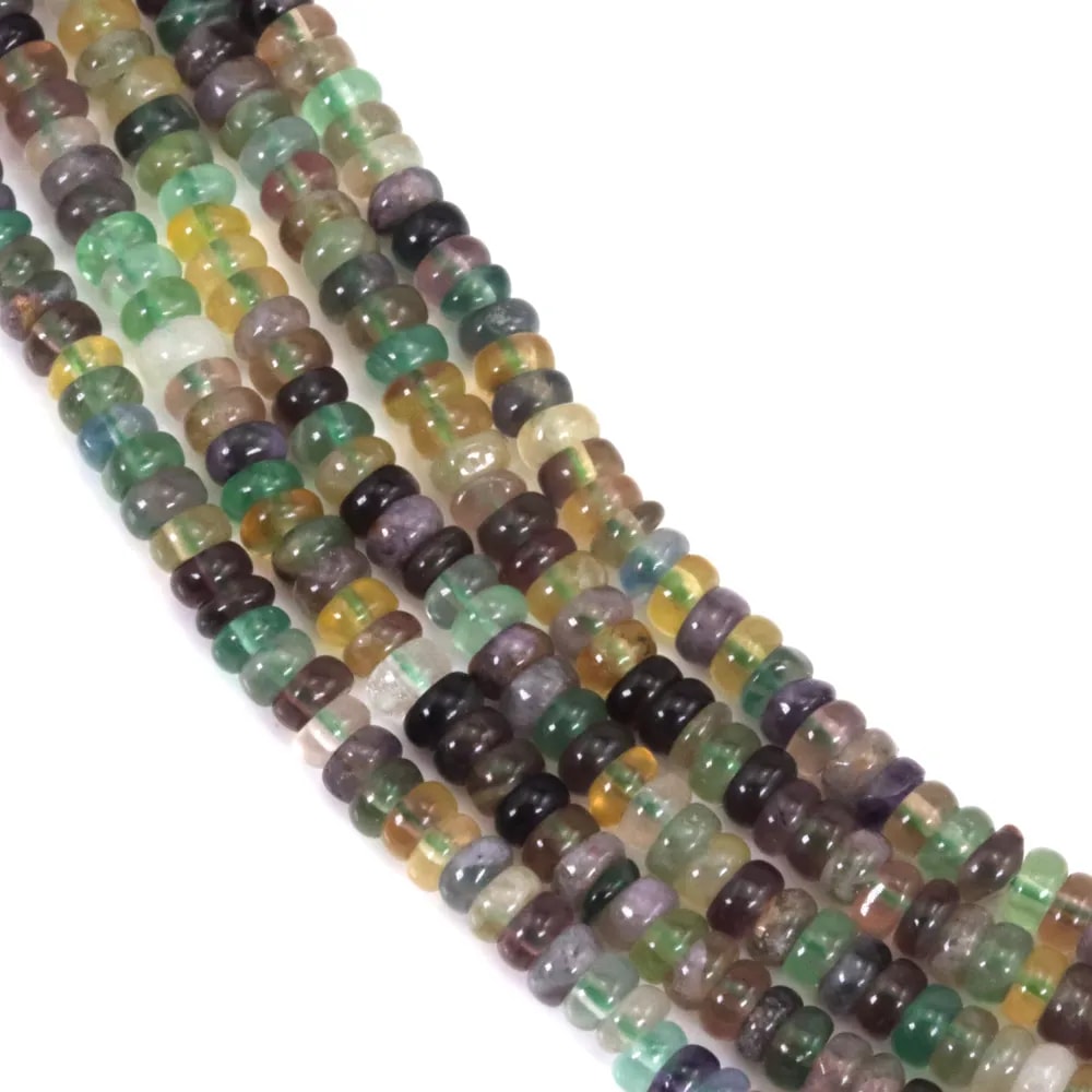 Fluorita rondelle - Heishi - 2x4mm x 39cm