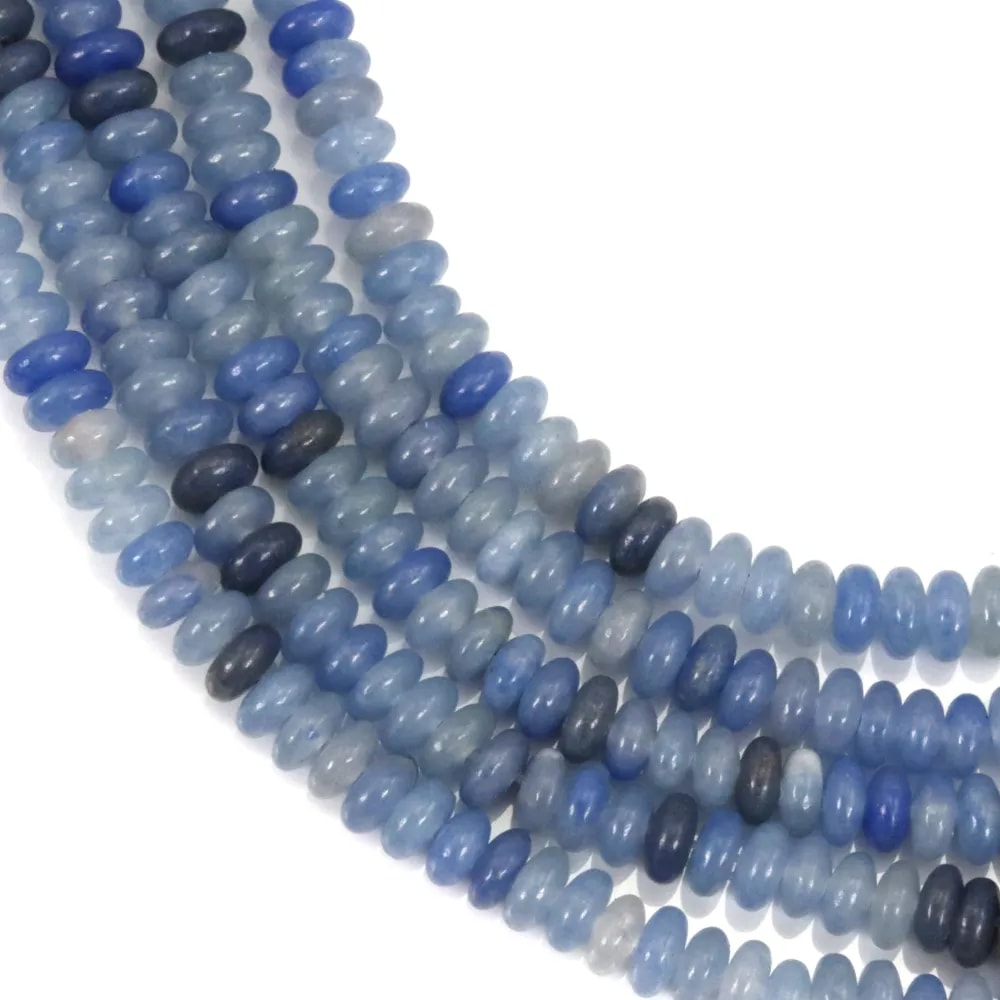 Aventurine blue rondelle - Heishi - 2x4mm x 39cm