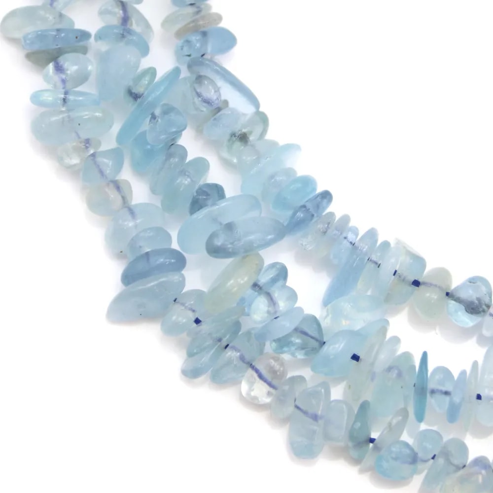 Aigue-marine forme en chips x 80cm
