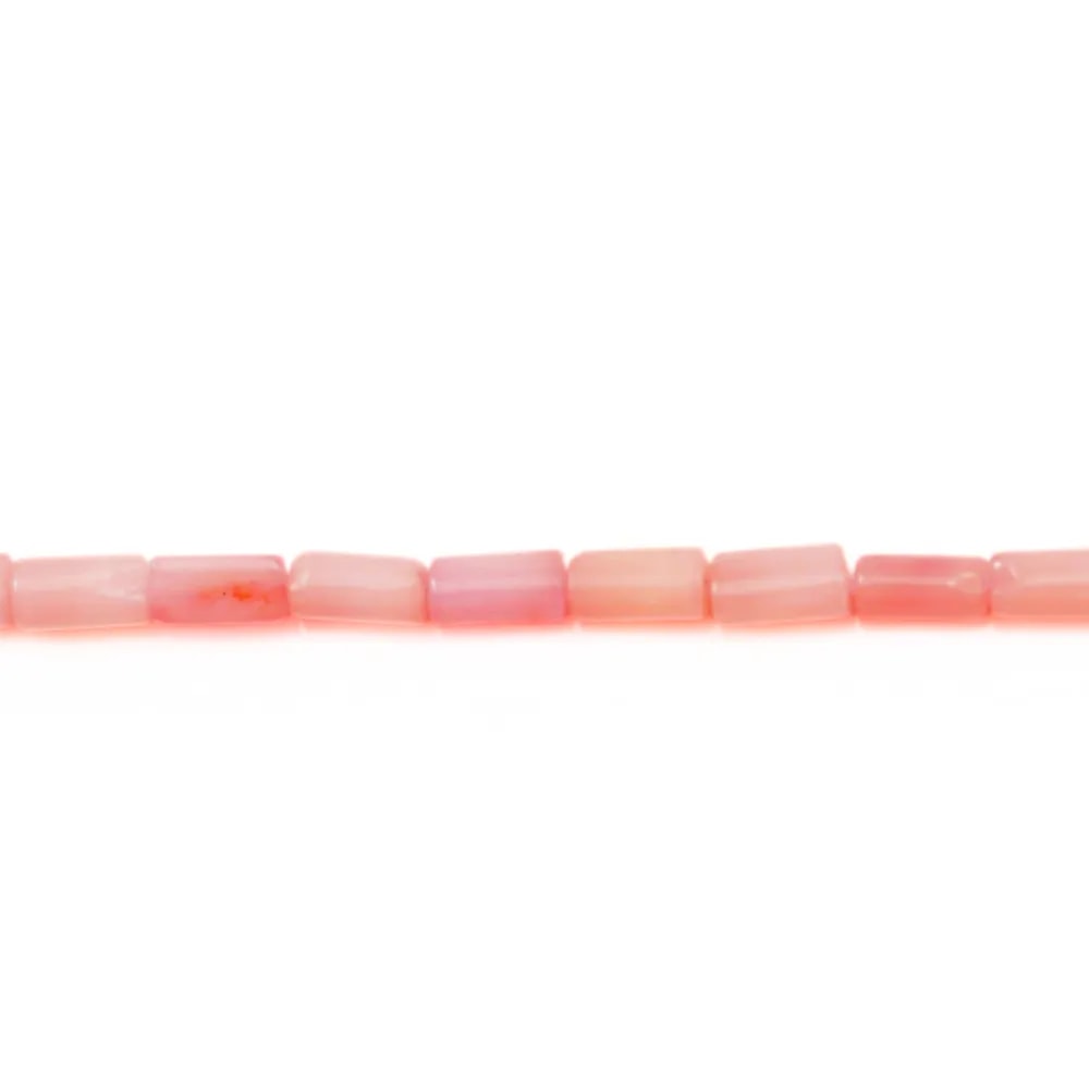 Bambou mer teinté orange Tube 2x4mm x 20pcs