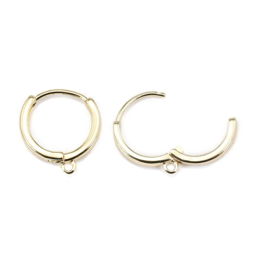 Creole sleeper earrings to decorate 16mm - Gold x 2pcs