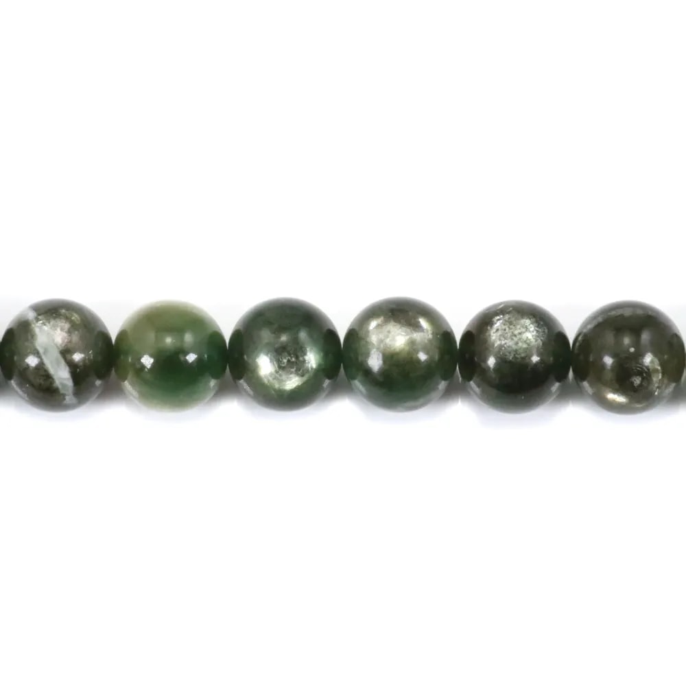 Lépidolite verte ronde 11-12mm x 1pc