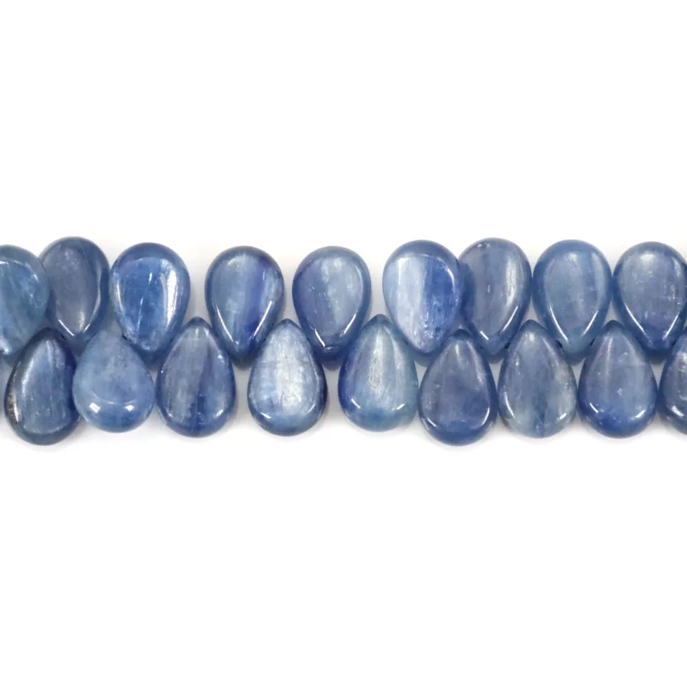 Kyanit flache Tropfen 8x12mm x 10cm (24 Stück)
