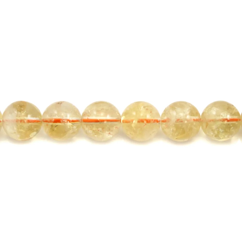 Citrino Redondo 10mm x 2uds