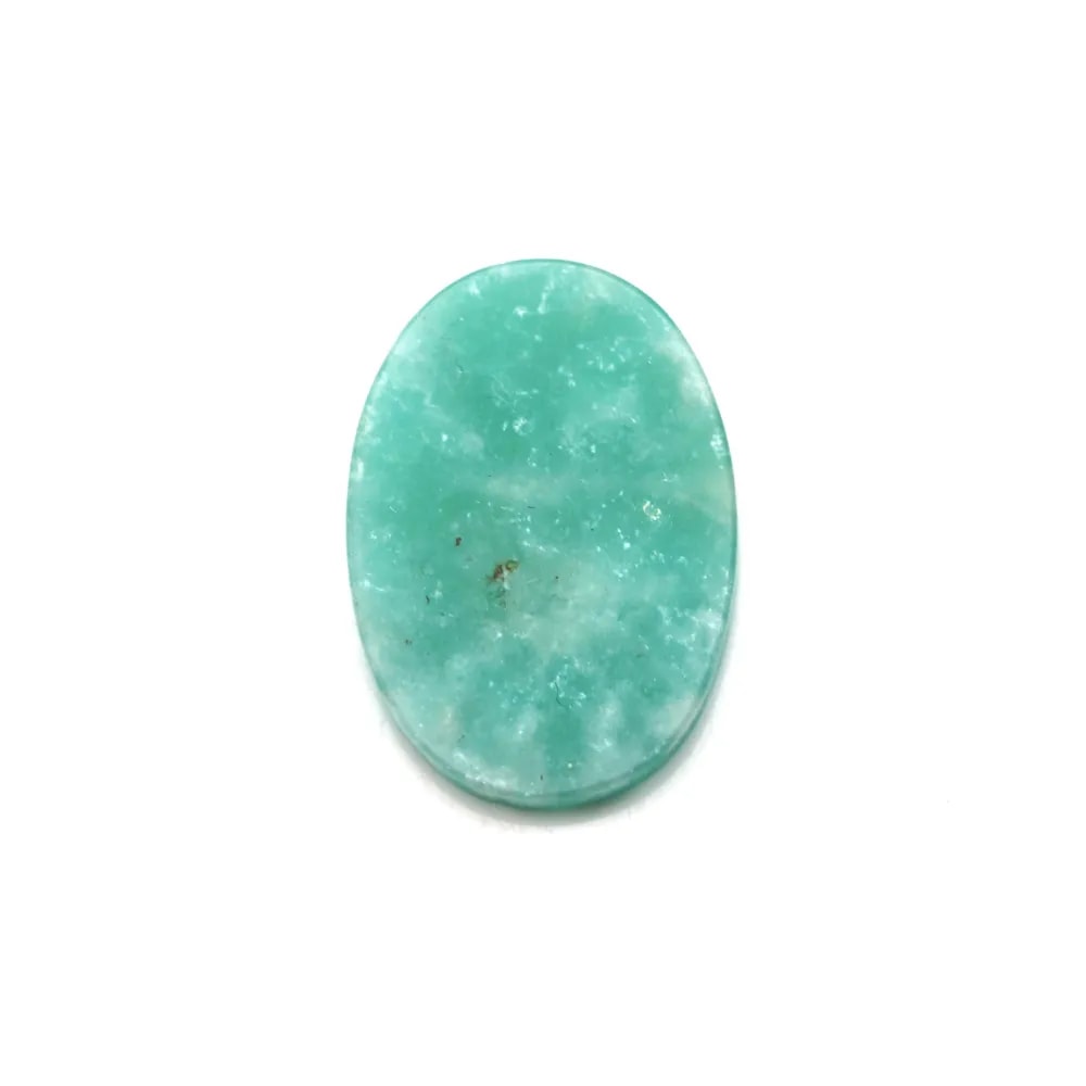 Cabujón de Amazonita de Perú ovalado plano 13x18mm x 1ud.