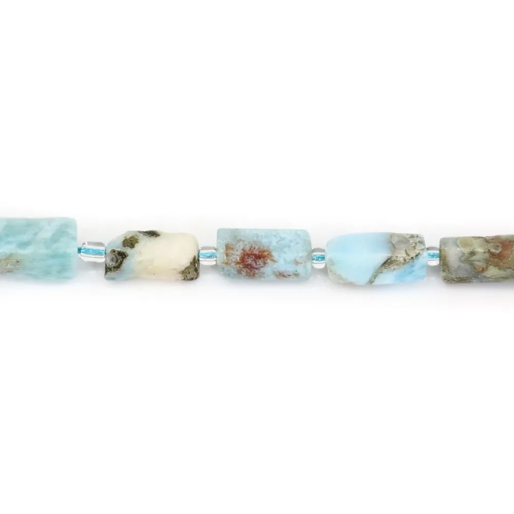 Larimar in barocker Form 7x11mm x 40cm