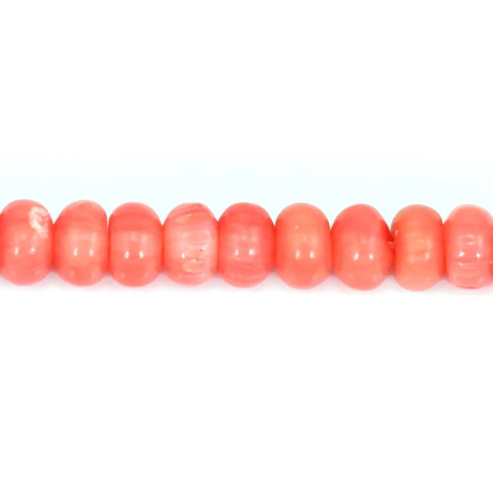 Bamboo sea dyed orange Bead 4x6mm x 40cm