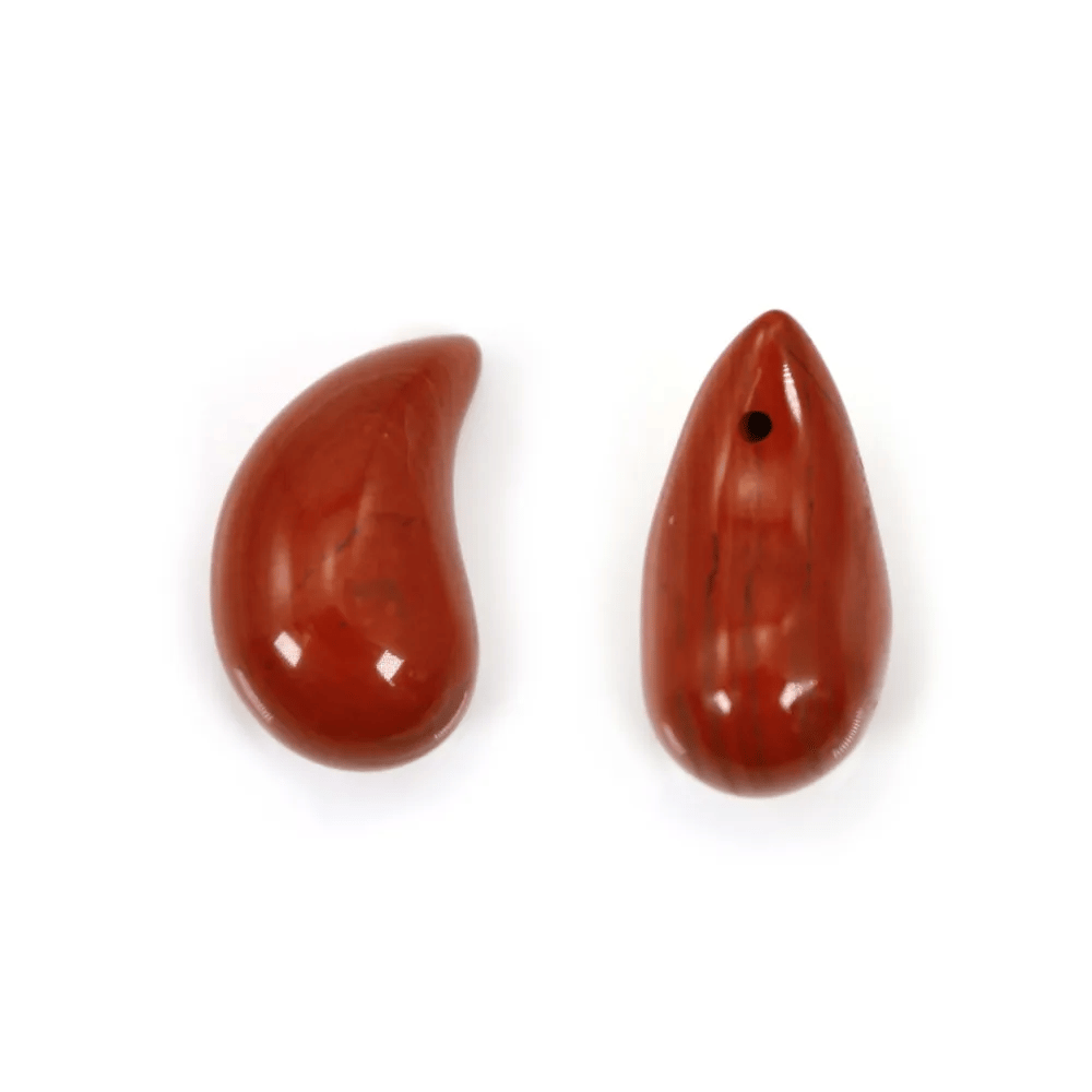 Jaspe rosso a goccia semi percé 10x20mm x 1pz