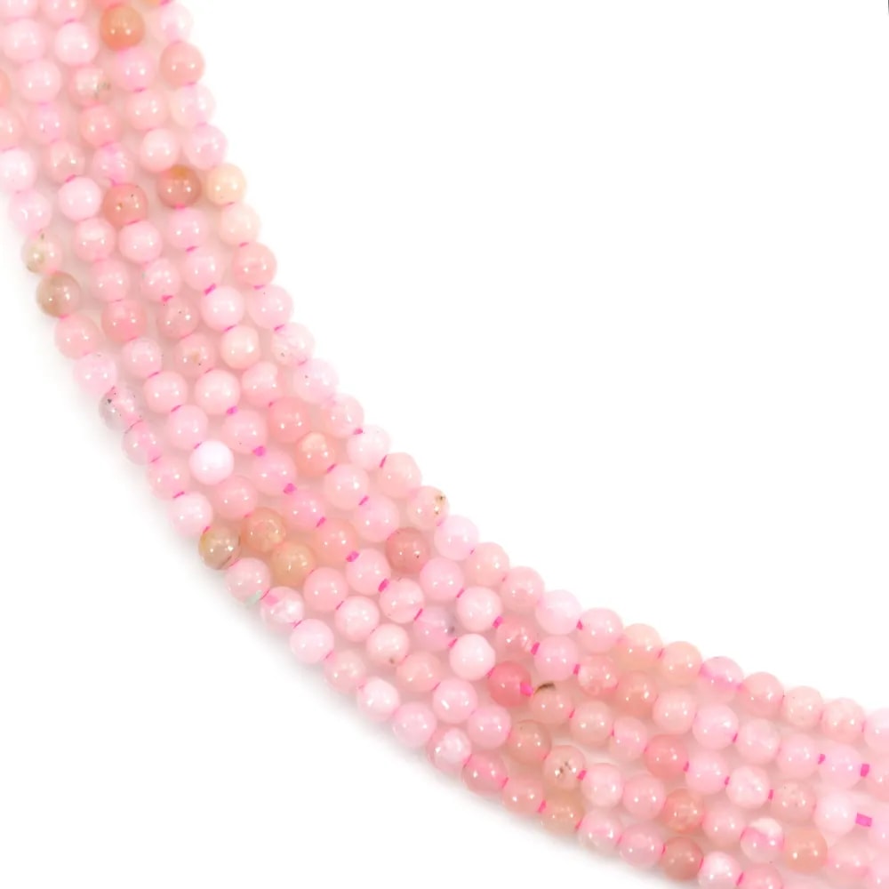 Opale rose rond 2mm x 39cm
