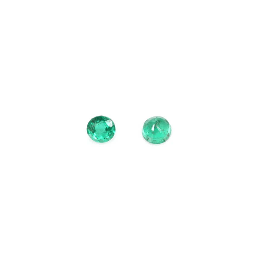 Esmeralda engastada, talla brillante 2-3mm x 1 ud.