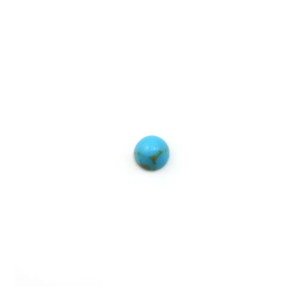 Cabochão de turquesa reconstituída redonda 2mm x 5 peças