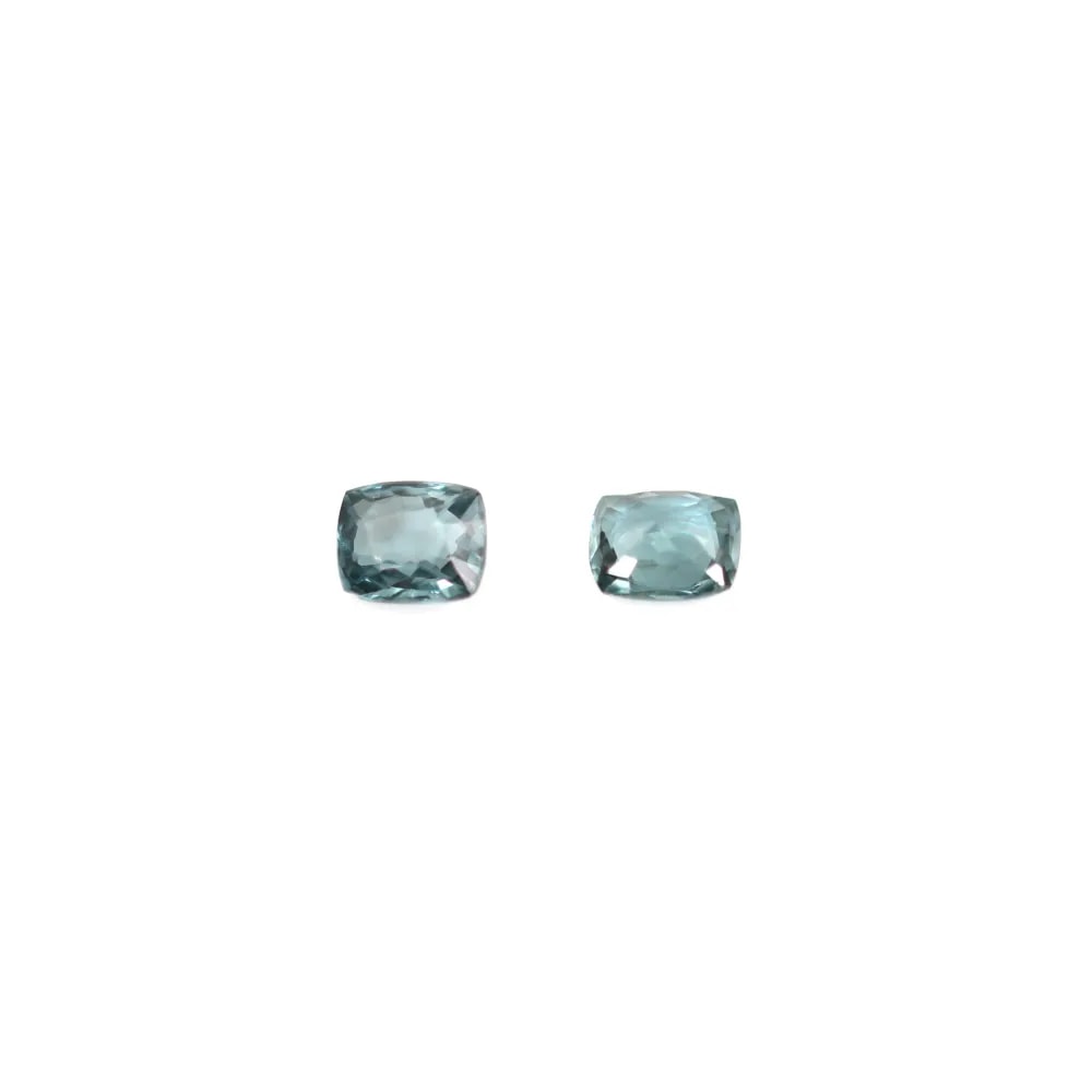 Blaue Spinellfassung, Kissenform, 4x5mm x 1 Stk.