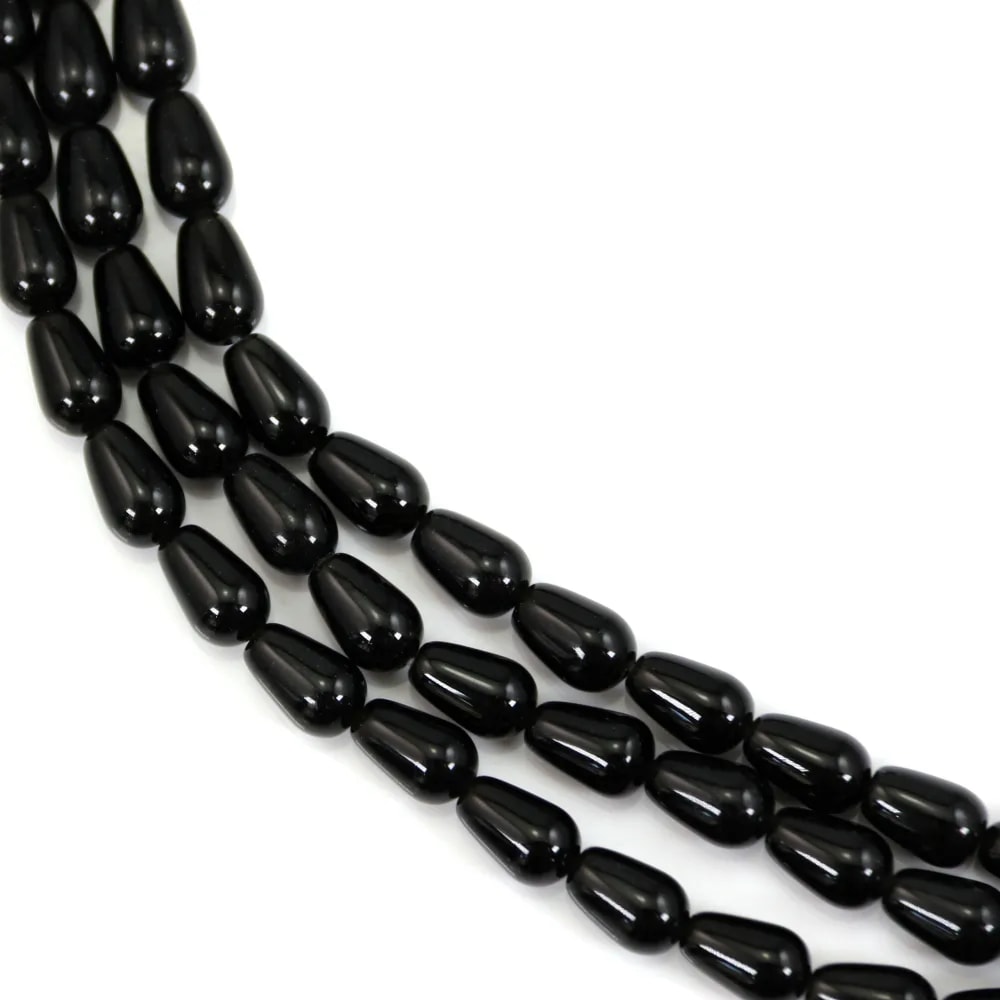 Obsidian Tropfen 6x9mm x 39cm