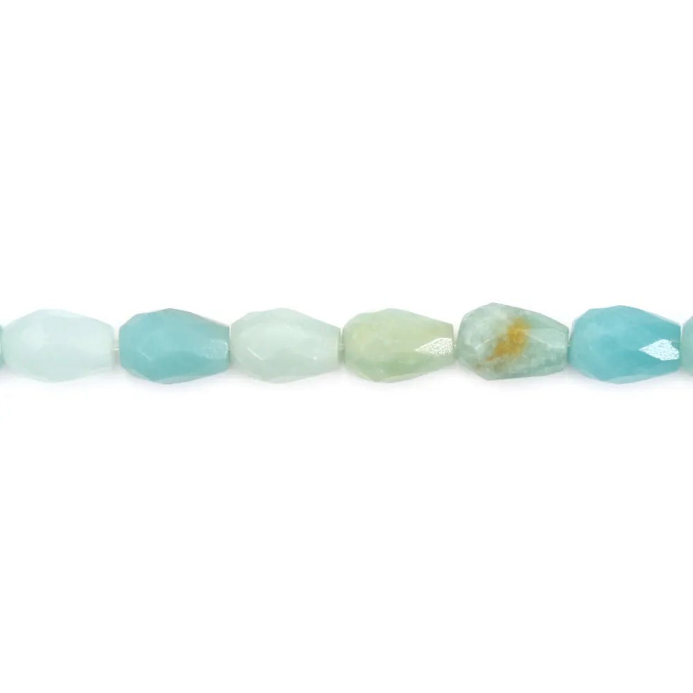 Amazonite goccia sfaccettata 6x9mm x 39cm
