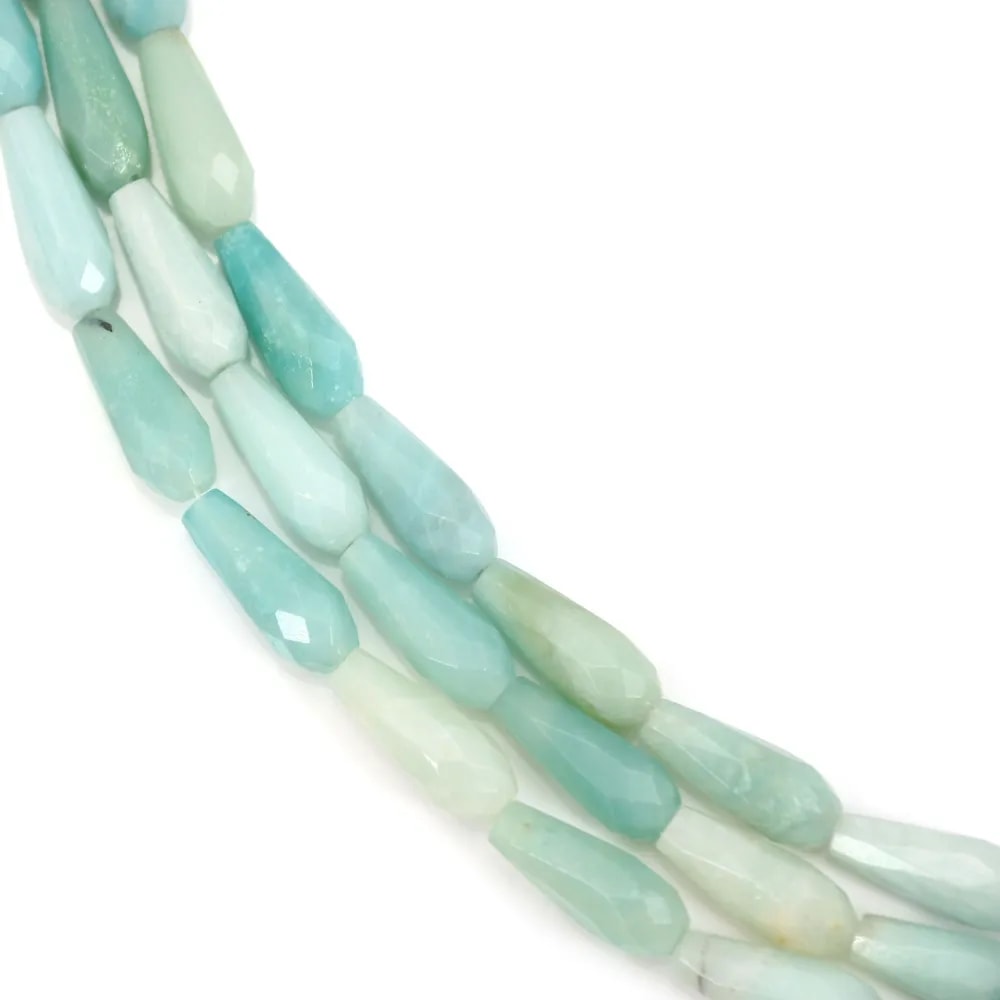 Amazonite goccia sfaccettata 6x16mm x 40cm