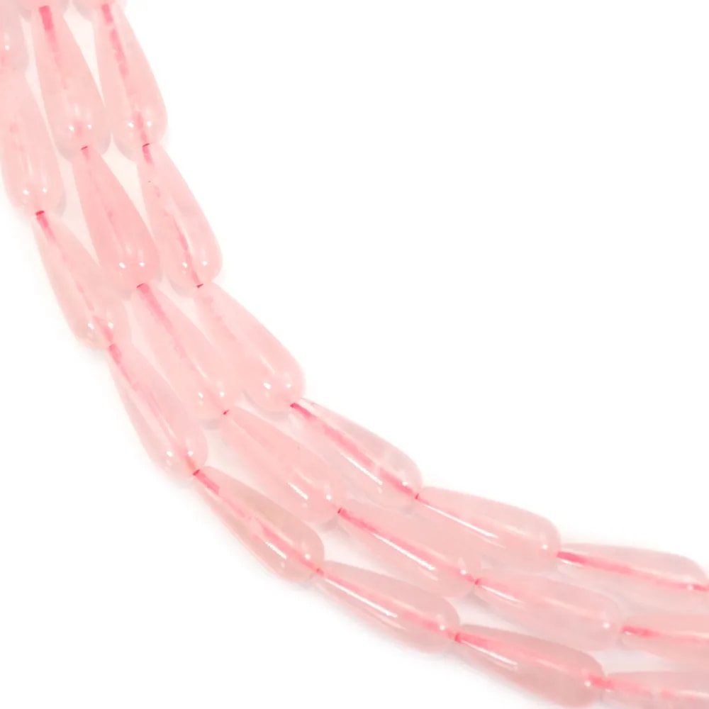 Rosa Quarz Tropfen 6x16mm x 39cm
